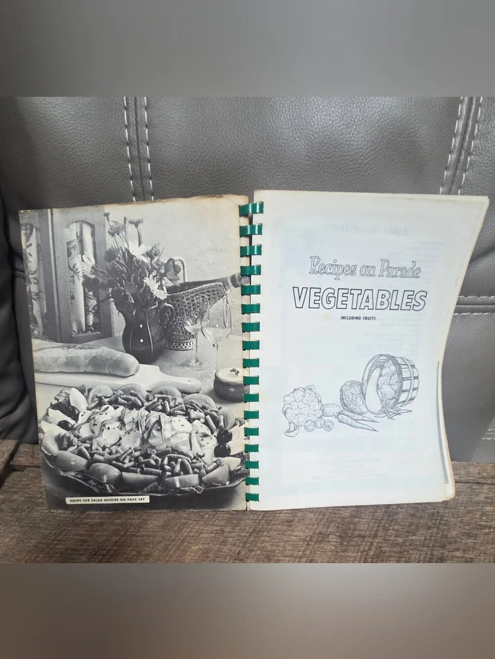 Lot of 2 Vintage 60's Spiral Military Wives Recipe Cook Books ~ Bin 1B